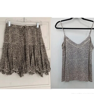 By Together Leopard Print Cami And Skirt Set